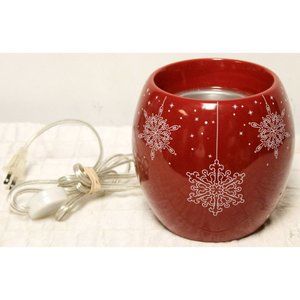 Yankee Candle Scenterpiece Tart Warmer Wax Red Snowflakes Barrel Round Electric